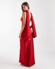 ASOS DESIGN ASOS DESIGN satin scarf cowl neck maxi dress in red - 4