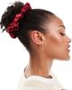 ASOS DESIGN ASOS DESIGN satin scrunchie in burgundy-Red - 1