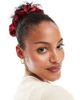 ASOS DESIGN ASOS DESIGN satin scrunchie in burgundy-Red - 3