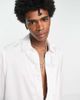 ASOS DESIGN ASOS DESIGN satin shirt with ruffle front in white - 3
