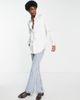 ASOS DESIGN ASOS DESIGN satin shirt with ruffle front in white - 4