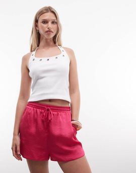 ASOS DESIGN ASOS DESIGN satin shorts in hot pink