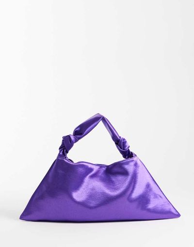 ASOS DESIGN ASOS DESIGN satin small shoulder bag in purple
