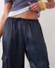ASOS DESIGN ASOS DESIGN satin utility cargo pocket pants in navy - part of a set - 2