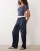 ASOS DESIGN ASOS DESIGN satin utility cargo pocket pants in navy - part of a set - 3