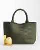 ASOS DESIGN ASOS DESIGN satin weave jumbo tote bag in khaki-Green - 2