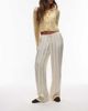ASOS DESIGN ASOS DESIGN satin wide leg pants in cream stripe - part of a set-White - 1