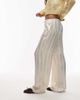 ASOS DESIGN ASOS DESIGN satin wide leg pants in cream stripe - part of a set-White - 3