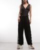 ASOS DESIGN ASOS DESIGN satin wide leg pants with lace in black - 2