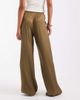 ASOS DESIGN ASOS DESIGN satin wide leg pull on trouser in olive-Green - 4
