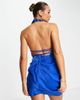 ASOS DESIGN ASOS DESIGN satin wrap neck drape mini dress in soft washed twill in cobalt-Blue - 2