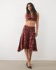 ASOS DESIGN ASOS DESIGN satin wrap top in red polka dot - part of a set-Multi - 3