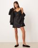 ASOS DESIGN ASOS DESIGN satin/lace mix mini slip dress in black - 3