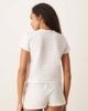 ASOS DESIGN ASOS DESIGN scallop pointelle tee & shorts pajama set in white - 3