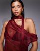 ASOS DESIGN ASOS DESIGN scarf detail chiffon cami in lipstick print-Multi - 3
