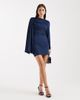 ASOS DESIGN ASOS DESIGN scarf detail draped mini dress in navy-Brown - 1