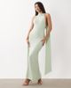 ASOS DESIGN ASOS DESIGN scarf detail maxi dress with plunge back in sage green - 2