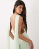 ASOS DESIGN ASOS DESIGN scarf detail maxi dress with plunge back in sage green - 3