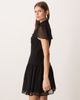 ASOS DESIGN ASOS DESIGN scarf detail mini dress with frill hem in black - 2