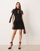ASOS DESIGN ASOS DESIGN scarf detail mini dress with frill hem in black - 3
