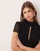 ASOS DESIGN ASOS DESIGN scarf detail mini dress with frill hem in black - 4