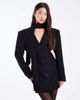 ASOS DESIGN ASOS DESIGN scarf neck blazer mini dress in black - 2