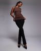 ASOS DESIGN ASOS DESIGN scarf top with hardware trim in brown - 2