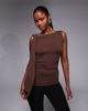 ASOS DESIGN ASOS DESIGN scarf top with hardware trim in brown - 4