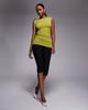 ASOS DESIGN ASOS DESIGN scarf top with hardware trim in green-Black - 2