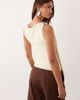 ASOS DESIGN ASOS DESIGN scarf top with hardware trim in yellow-White - 3