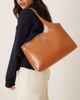 ASOS DESIGN ASOS DESIGN scoop arm tote bag in tan-Green - 2