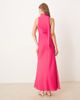 ASOS DESIGN ASOS DESIGN scoop neck racer back scarf detail midi dress in raspberry-pink - 3