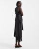 ASOS DESIGN ASOS DESIGN scoop neck satin column maxi dress with lace hem and scarf in black - 4