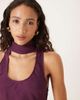 ASOS DESIGN ASOS DESIGN scoop neck scarf detail midaxi dress in grape-Red - 2