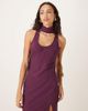 ASOS DESIGN ASOS DESIGN scoop neck scarf detail midaxi dress in grape-Red - 4