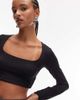 ASOS DESIGN ASOS DESIGN scoop neck ultra crop top in black - part of a set - 4