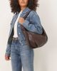 ASOS DESIGN ASOS DESIGN scoop sling shoulder bag with knot detail in brown - 1