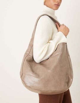 ASOS DESIGN ASOS DESIGN scoop tote bag in gray-No color