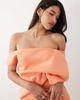ASOS DESIGN ASOS DESIGN scrunch drape midi dress in coral scuba-style fabric-Orange - 3