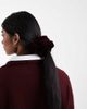 ASOS DESIGN ASOS DESIGN scrunchie in glitter burgundy velvet-Red - 3