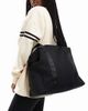 ASOS DESIGN ASOS DESIGN scuba-style fabric carryall weekend bag in black - 3