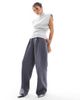 ASOS DESIGN ASOS DESIGN scuba tailored pants in charcoal heather-Gray - 1