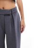 ASOS DESIGN ASOS DESIGN scuba tailored pants in charcoal heather-Gray - 3