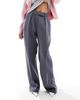 ASOS DESIGN ASOS DESIGN scuba tailored pants in charcoal heather-Gray - 4