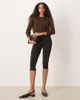 ASOS DESIGN ASOS DESIGN sculpt longline capri in black - 1