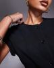 ASOS DESIGN ASOS DESIGN seam detail button front cap sleeve top in black - 2