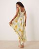 ASOS DESIGN ASOS DESIGN seam detailed high low hem midi dress in vintage floral print-Multi - 4