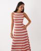 ASOS DESIGN ASOS DESIGN seamed stripe boat neck midi dress-MULTI - 2