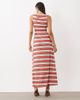 ASOS DESIGN ASOS DESIGN seamed stripe boat neck midi dress-MULTI - 4