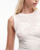 ASOS DESIGN ASOS DESIGN seamless open-knit floral sweater vest in white - 4
